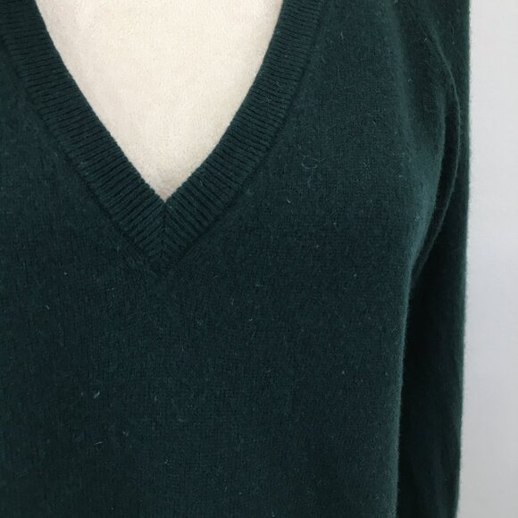 EQUIPMENT Dark Green 100% Cashmere Knit Pullover Sweater - Picture 9 of 12